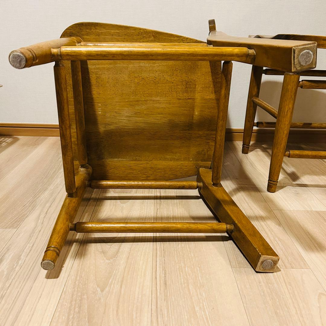 【2脚セット】ウィンザーチェア 木製椅子 アンティーク調 ヴィンテージ