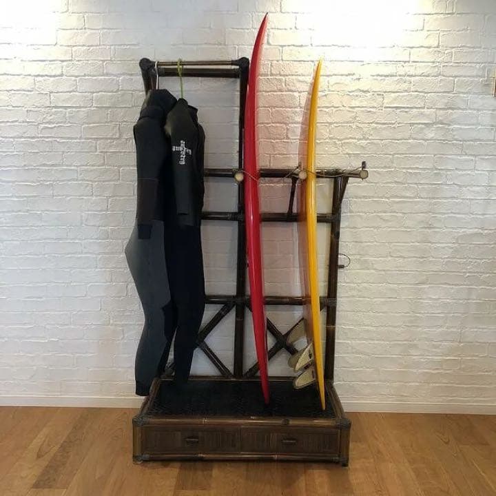 サーフボードラック　バリ　バンブー　オルタナティブ　ツインフィン　ミッドレングス