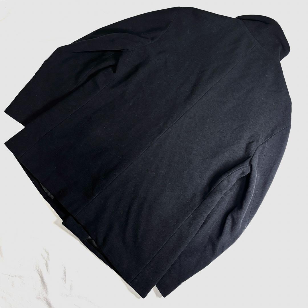 GIORGIO ARMANI 52 マオカラー ハーフコート 丸襟 ブラック