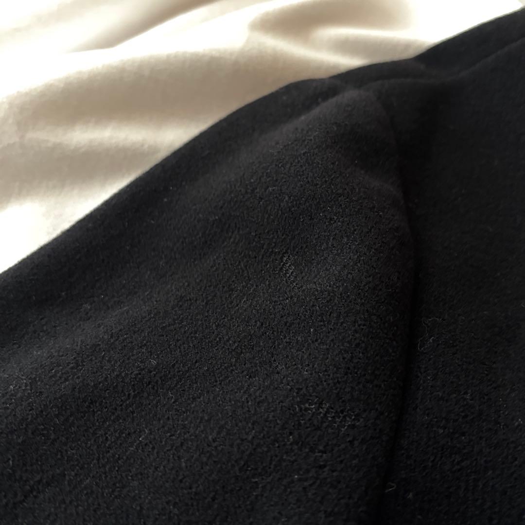 GIORGIO ARMANI 52 マオカラー ハーフコート 丸襟 ブラック