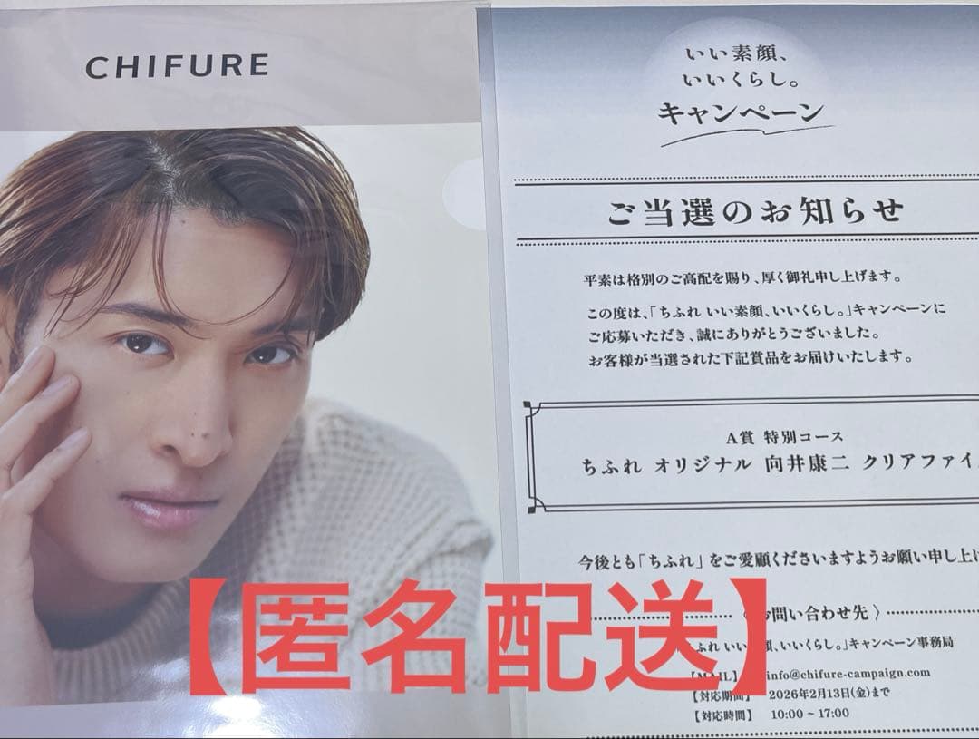 【向井康二 】クリアファイル ちふれ