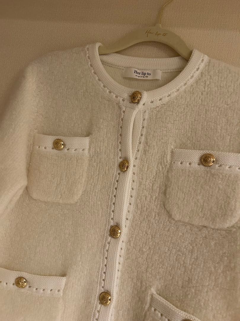 ジャケット・アウター Clarimond Bouncy Knit Jacket herlipto