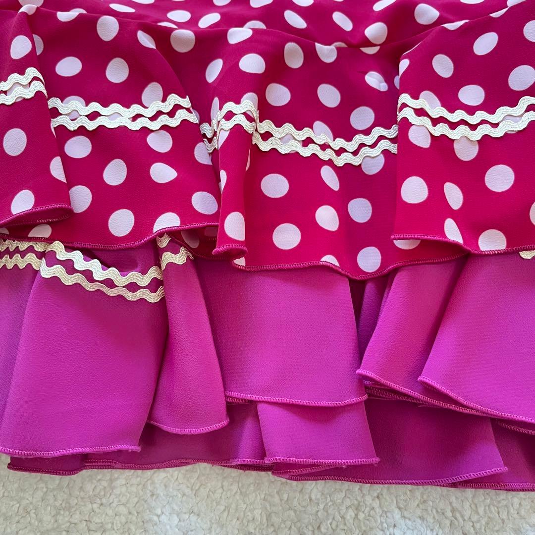 ソニアジョーンズ スカート フラメンコ衣装 バラ ドット