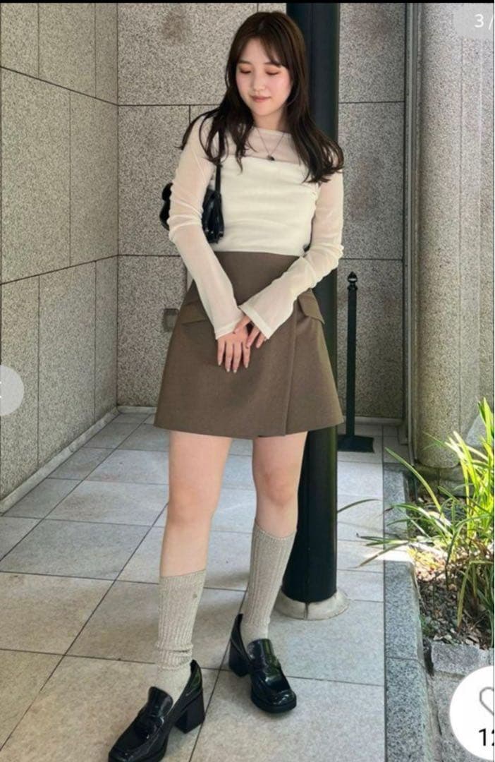 【✨新品未使用✨】ラップデザインミニスカパン　フレイアイディー　FRAYI.D