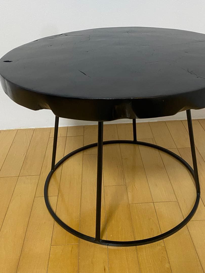 オランダ製　サイドテーブル　zuiver社　一枚板　ヴィンテージ