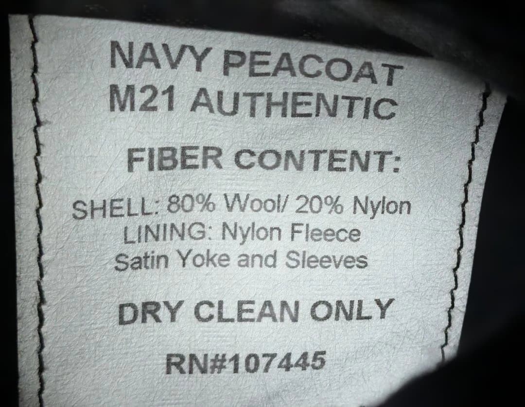 スターリングウェア M21 AUTHENTIC ピーコート 38R 重厚メルトン