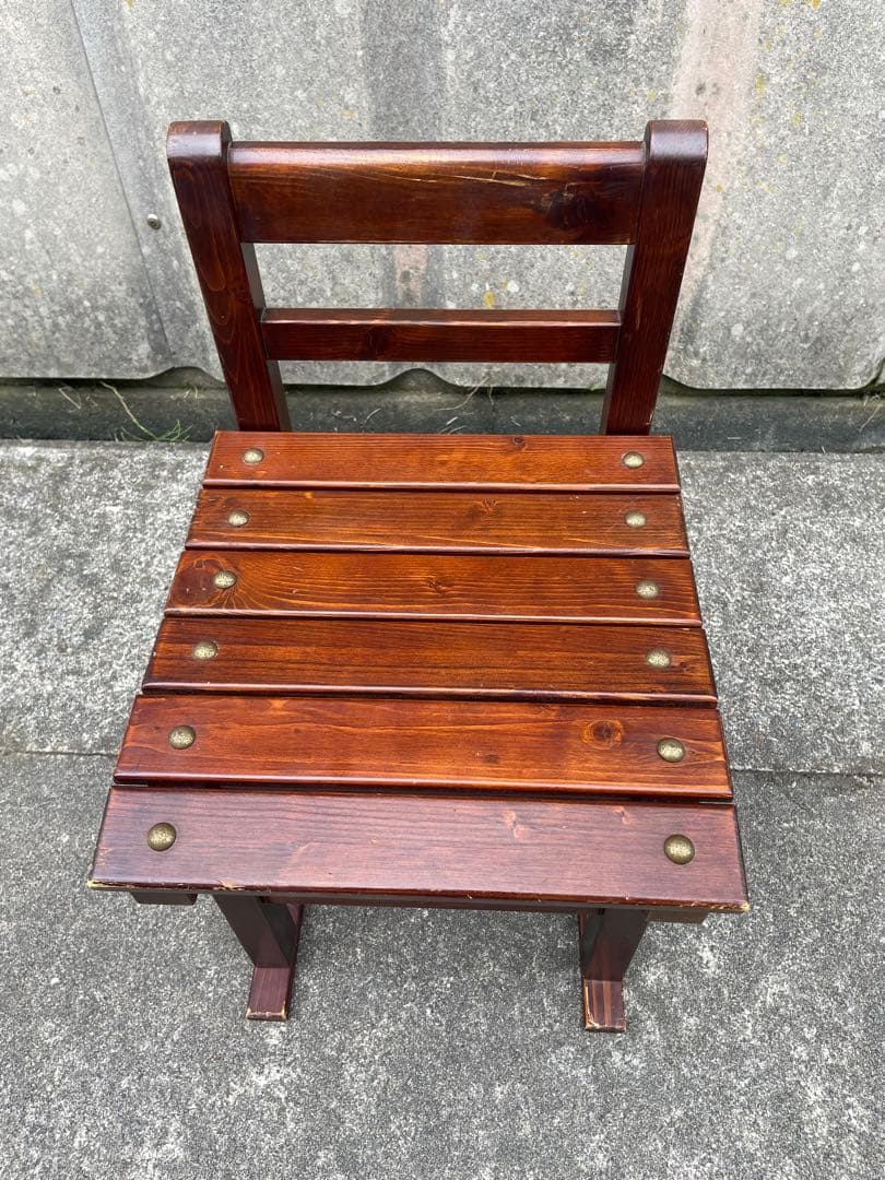 ビンテージ/木製/ドレッサー/鏡台/椅子/スツール/セット