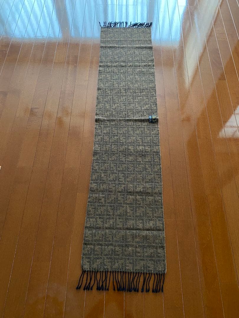 FENDI ウールマフラー LARGE ロゴパターン 165cm