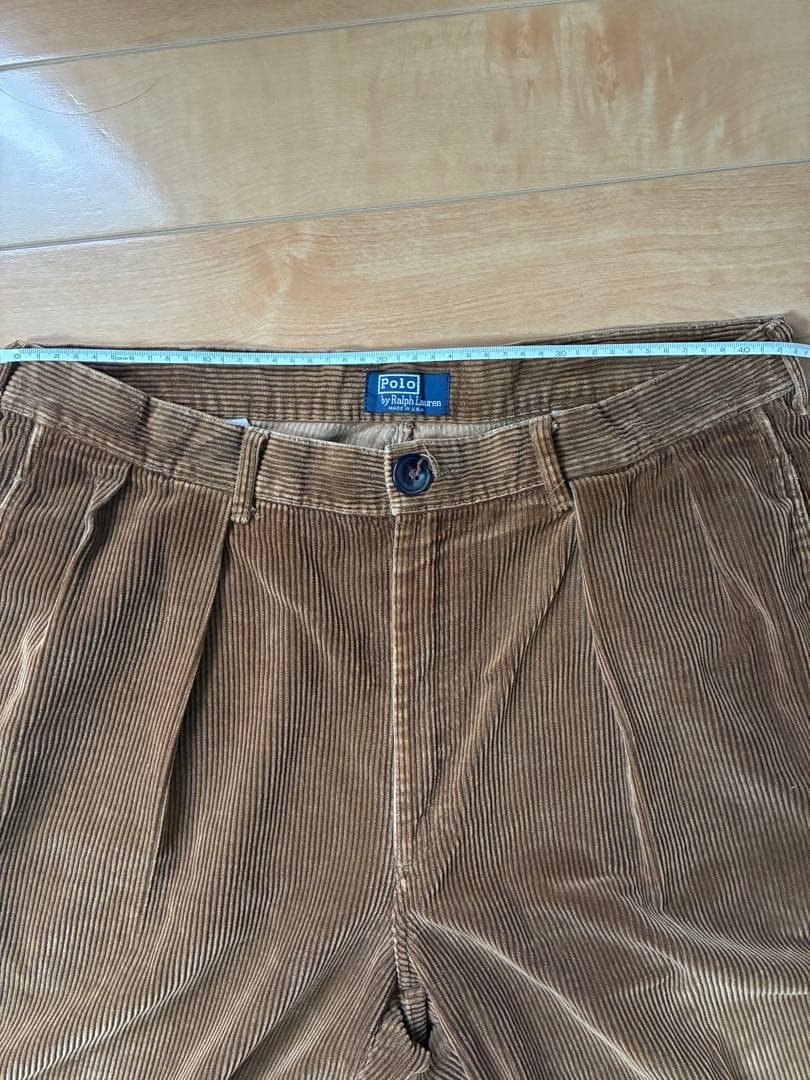 ラルフローレン　コーデュロイパンツ　usa製 90s ワイド　ブラウン