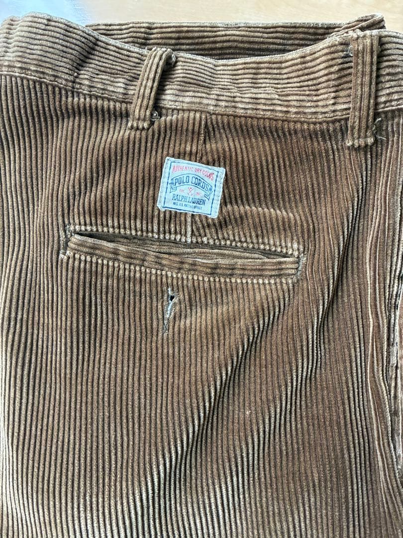 ラルフローレン　コーデュロイパンツ　usa製 90s ワイド　ブラウン