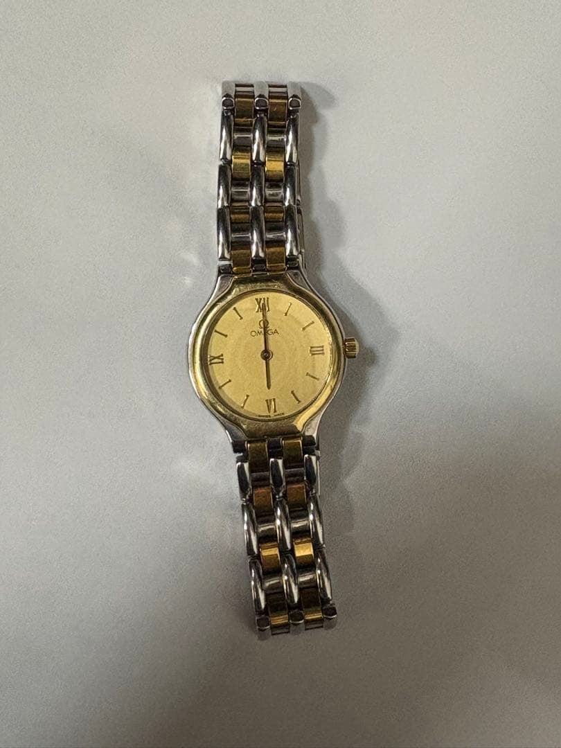 【中古】OMEGA DeVille 腕時計 ゴールド/シルバー　レディース