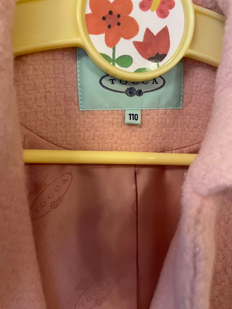 ✳︎TOCCA 110 ガールズ　ウール　アンゴラ　コート　ピンク✳︎