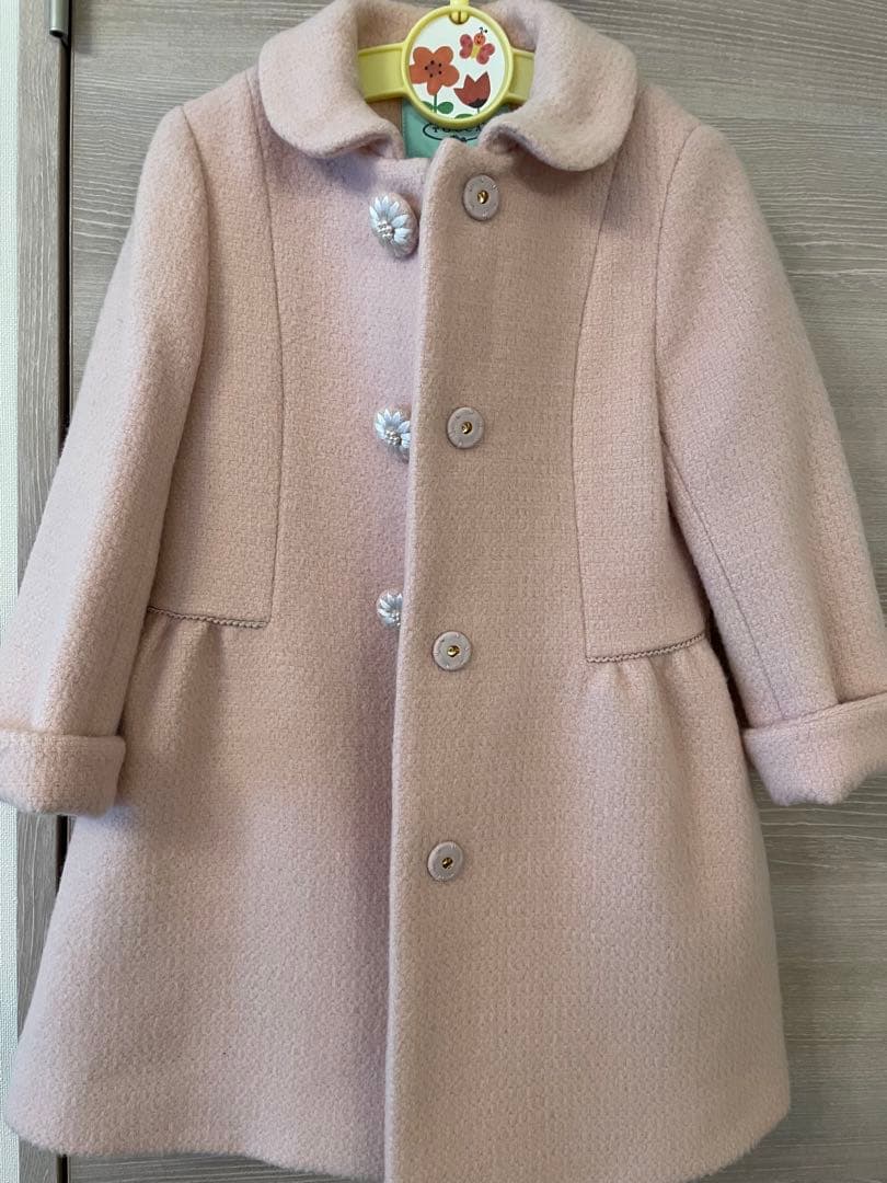 ✳︎TOCCA 110 ガールズ　ウール　アンゴラ　コート　ピンク✳︎