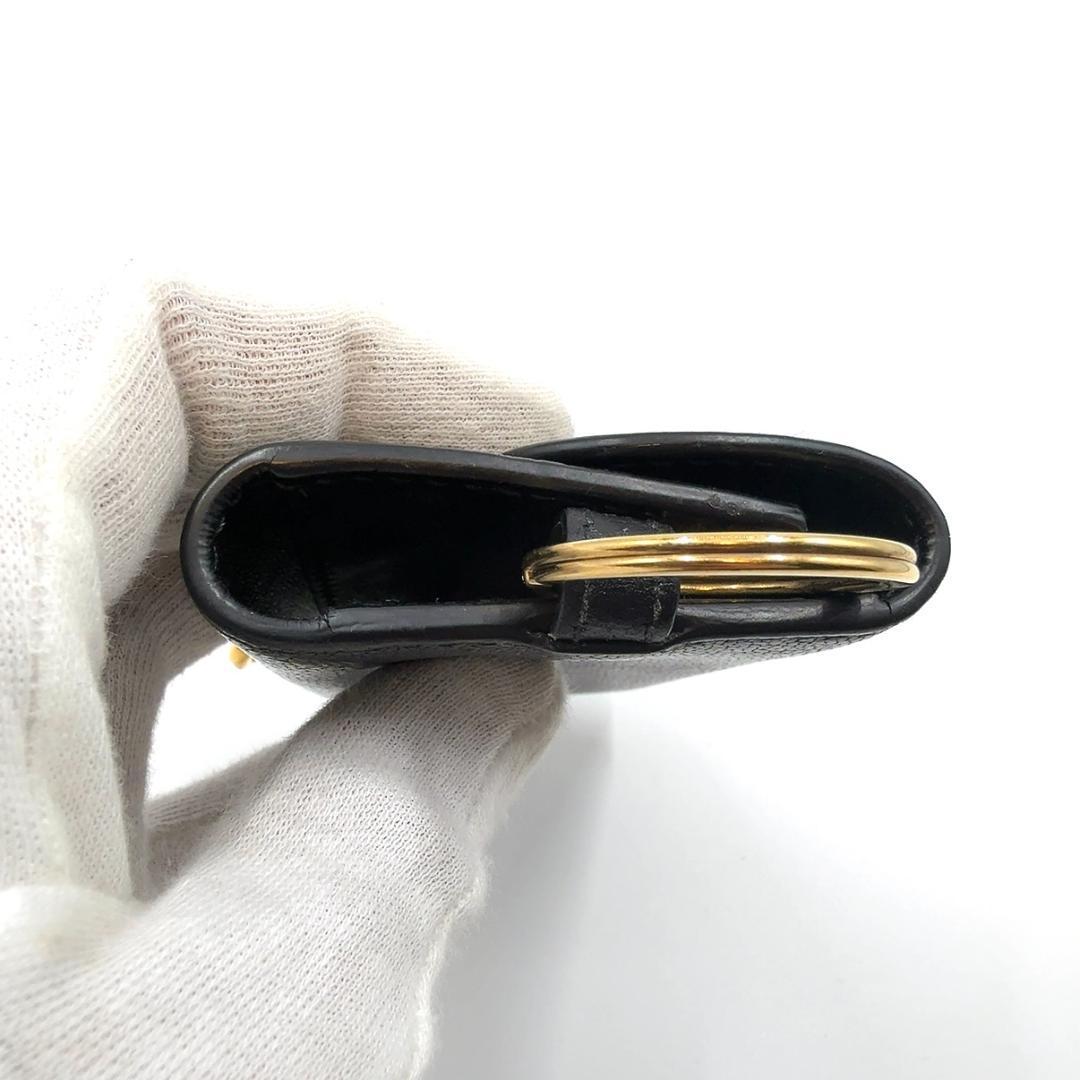 ◇クリスチャンディオール◇レザー/サドル/4連/キーケース/ブラック/ゴールド