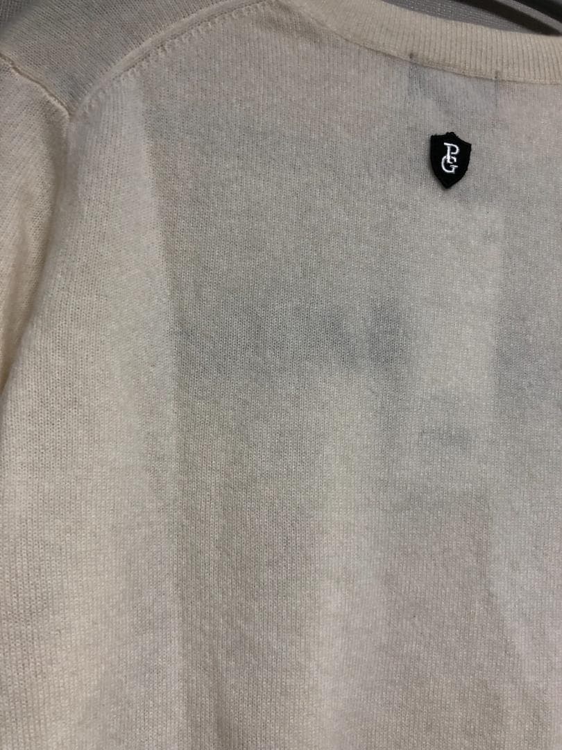 完売 未使用タグ付き パーリーゲイツ セーター カシミヤ 5 L オフホワイト