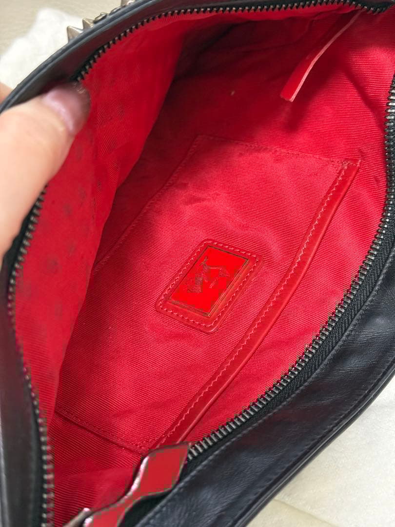 クリスチャンルブタン クラッチ ショルダー バッグ スタッズ スパイク