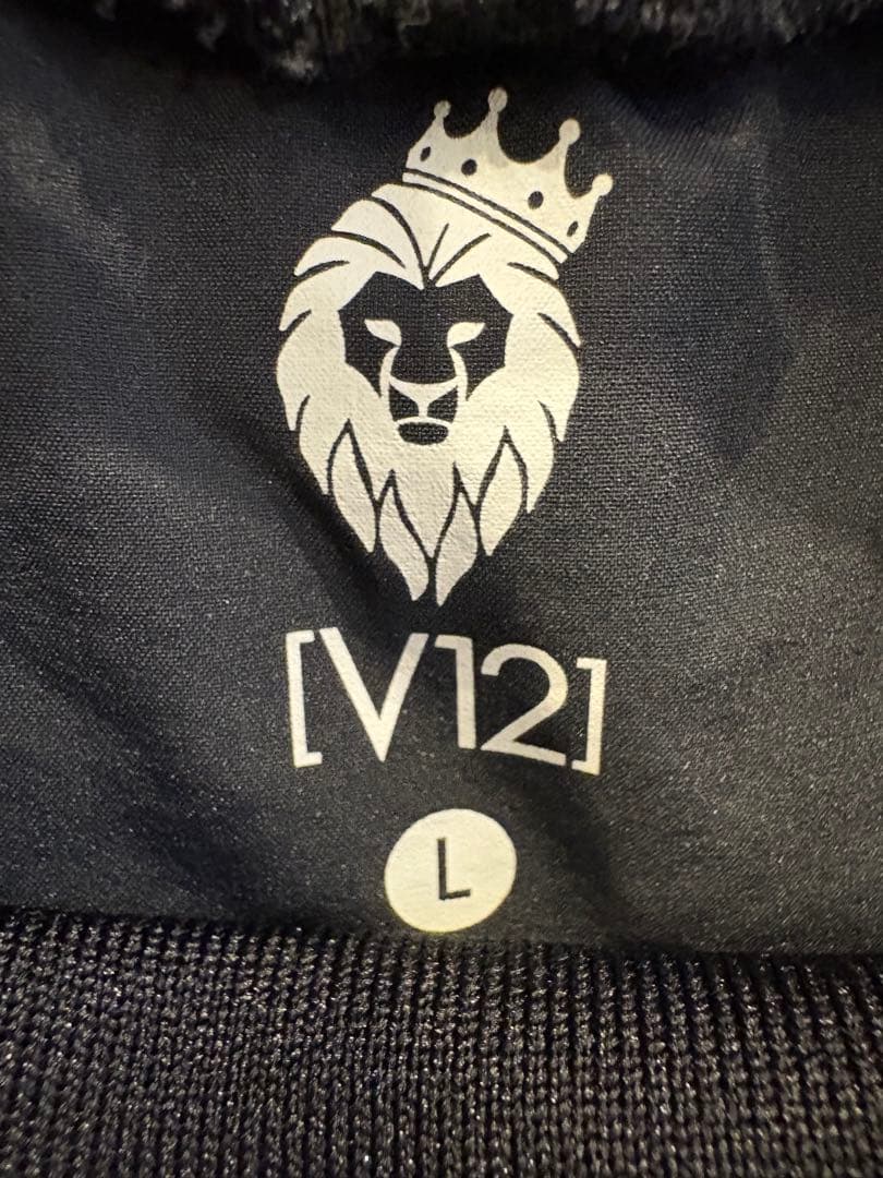 【美品】V12 ゴルフ 2025 メンズ モックネック 半袖シャツ Lサイズ