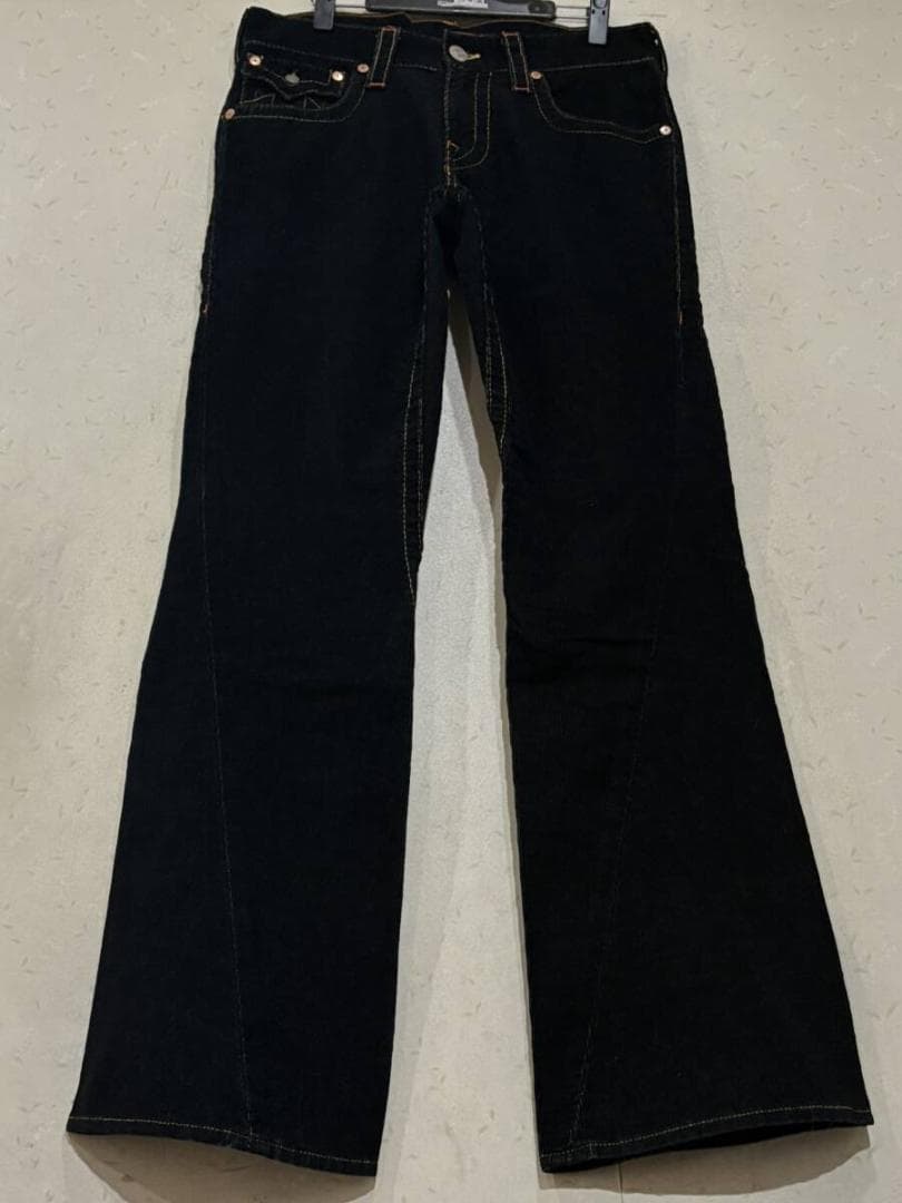 トゥルーレリジョン JOEY コーデュロイ パンツ ブラック 未裾直米国製 31