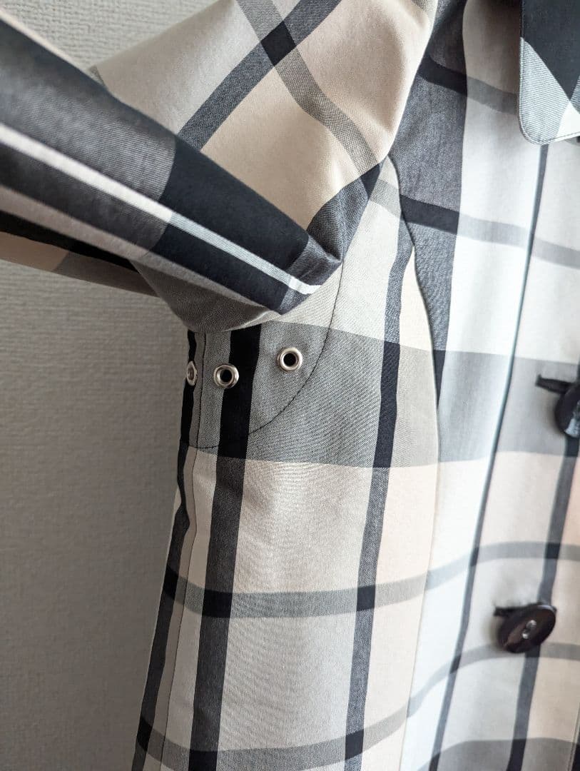 【美品】Grace Continental 撥水スプリングコート　大チェック柄