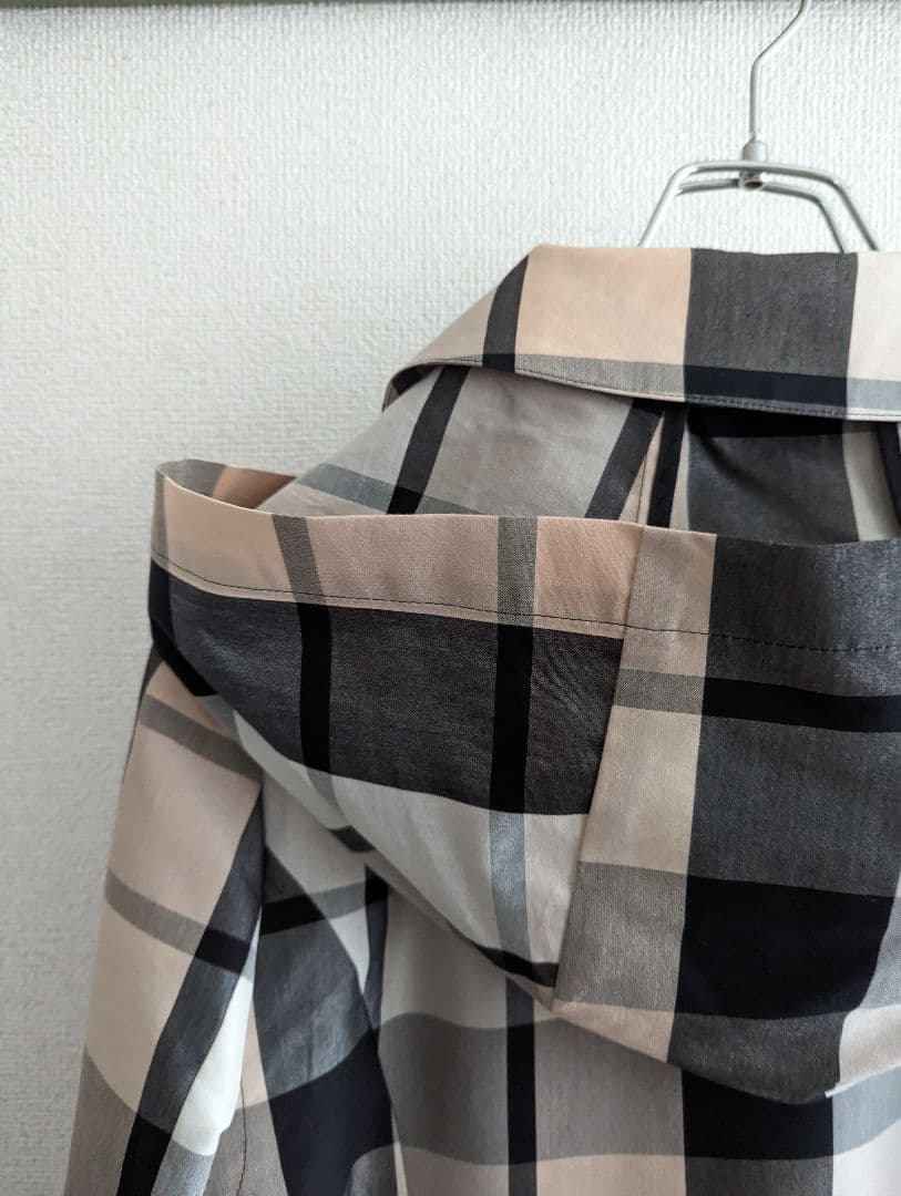 【美品】Grace Continental 撥水スプリングコート　大チェック柄