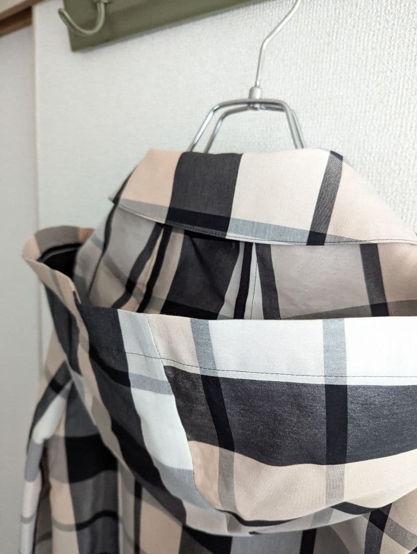 【美品】Grace Continental 撥水スプリングコート　大チェック柄