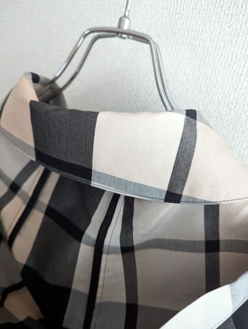 【美品】Grace Continental 撥水スプリングコート　大チェック柄