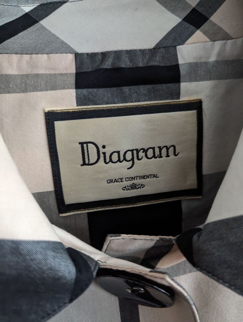 【美品】Grace Continental 撥水スプリングコート　大チェック柄