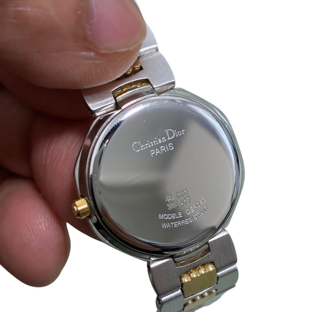 【極美品　新品電池】ディオール 腕時計　48.203 オクタゴン コンビ