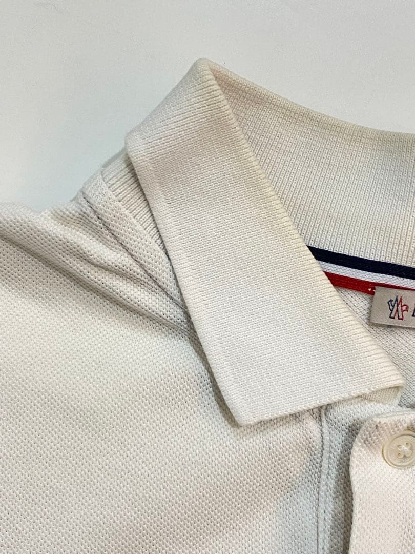 sh2174 MONCLER モンクレ　ホワイト ポロシャツ　メンズ　ゴルフ