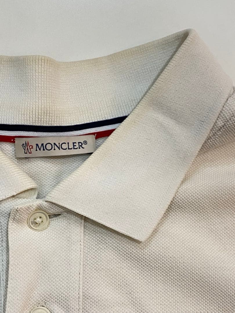 sh2174 MONCLER モンクレ　ホワイト ポロシャツ　メンズ　ゴルフ