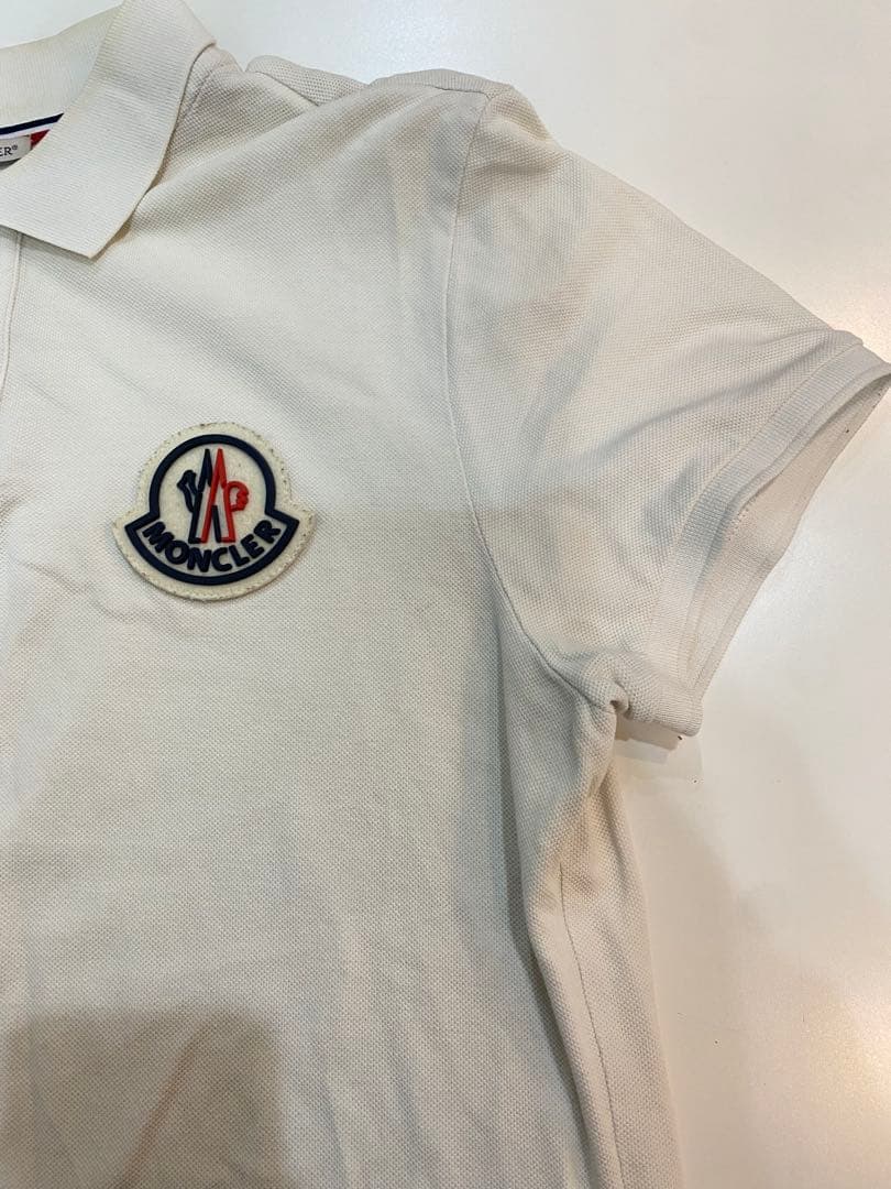 sh2174 MONCLER モンクレ　ホワイト ポロシャツ　メンズ　ゴルフ
