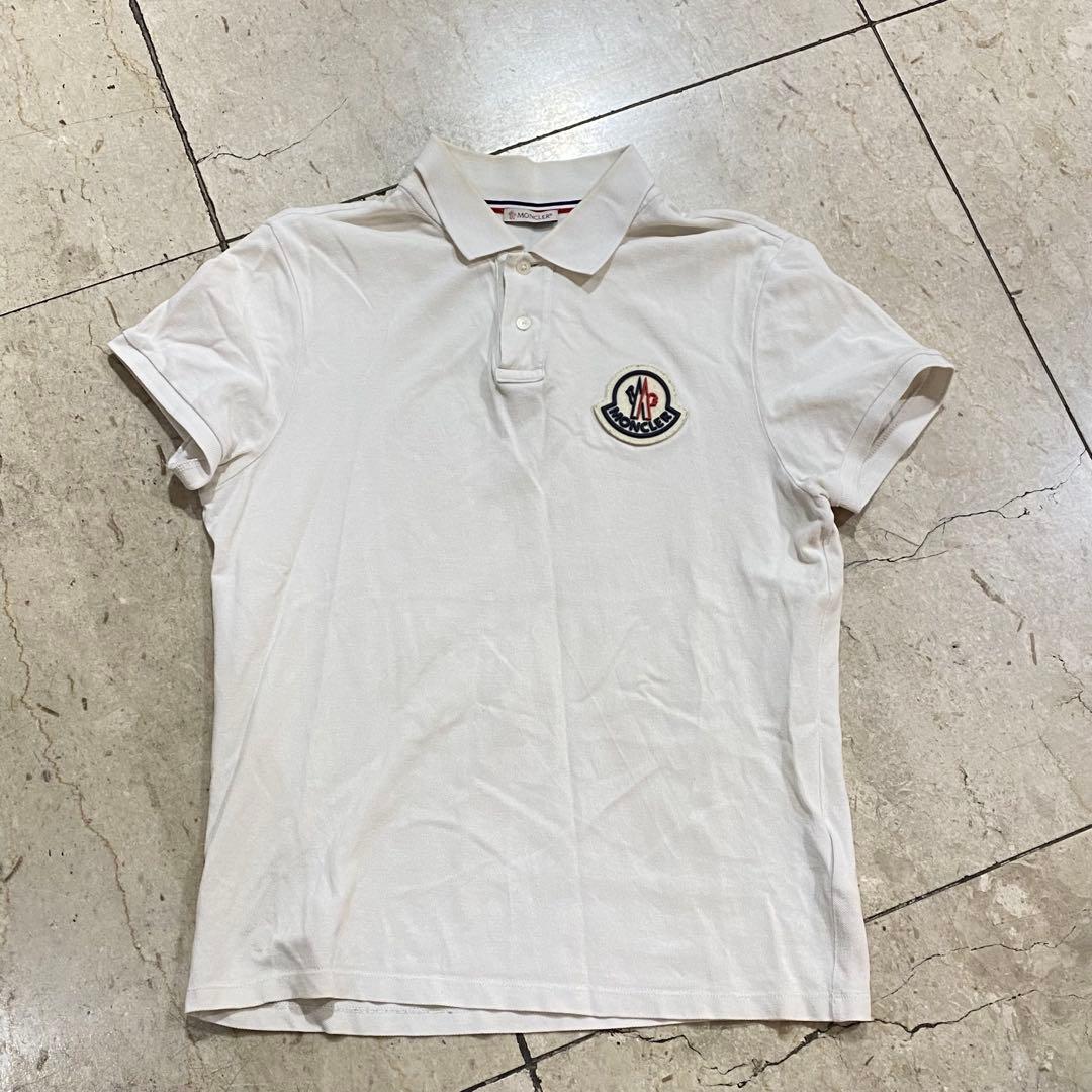 sh2174 MONCLER モンクレ　ホワイト ポロシャツ　メンズ　ゴルフ