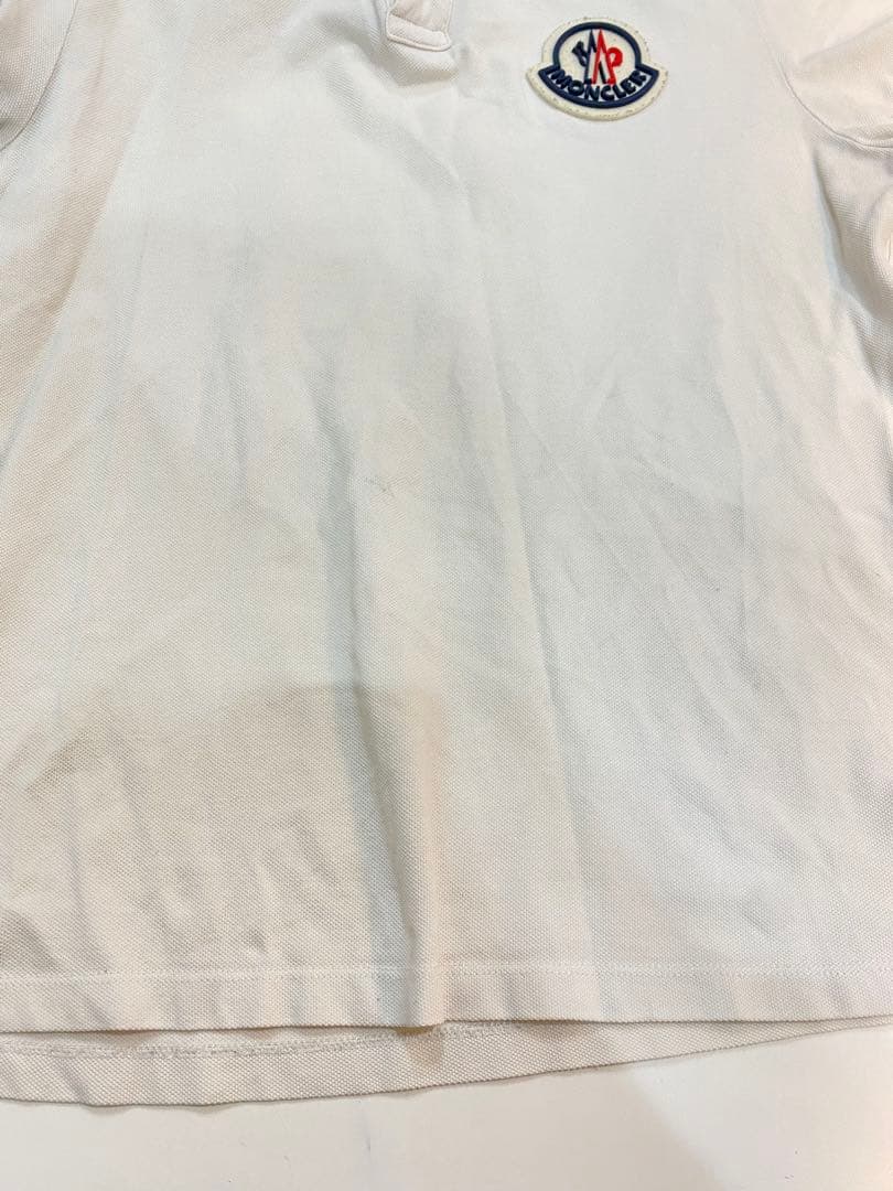 sh2174 MONCLER モンクレ　ホワイト ポロシャツ　メンズ　ゴルフ