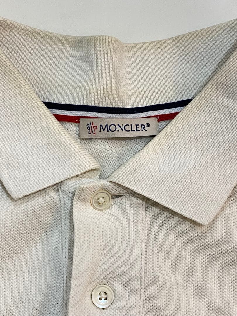 sh2174 MONCLER モンクレ　ホワイト ポロシャツ　メンズ　ゴルフ