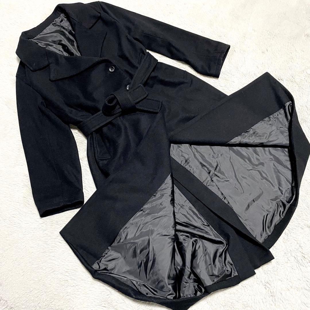 【美品】サイズ3crewre クルーレ カスタムメルトンマキシコート ブラック