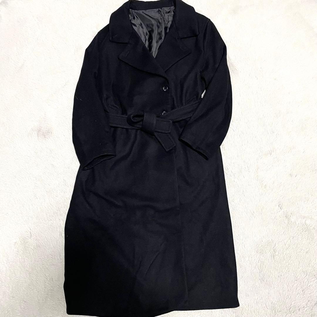 【美品】サイズ3crewre クルーレ カスタムメルトンマキシコート ブラック