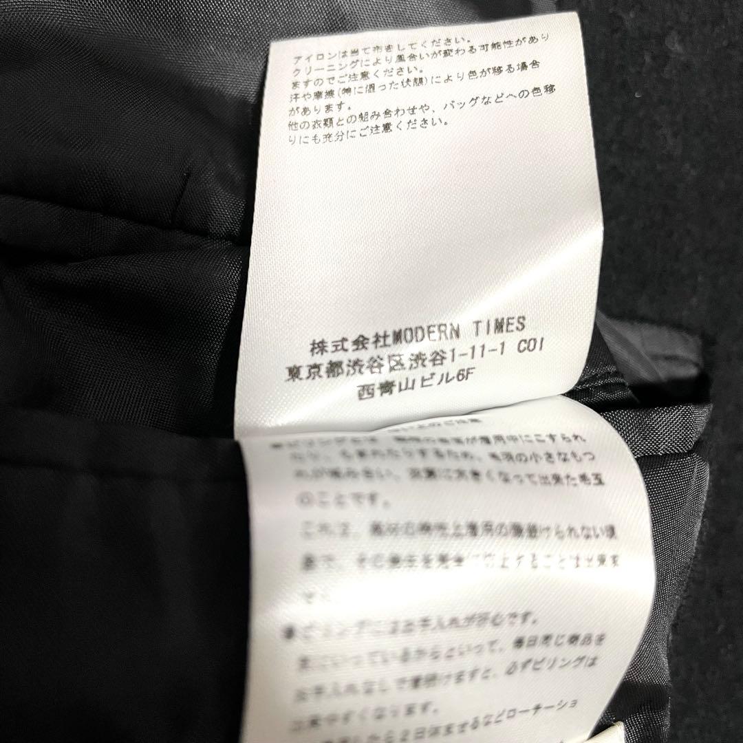 【美品】サイズ3crewre クルーレ カスタムメルトンマキシコート ブラック