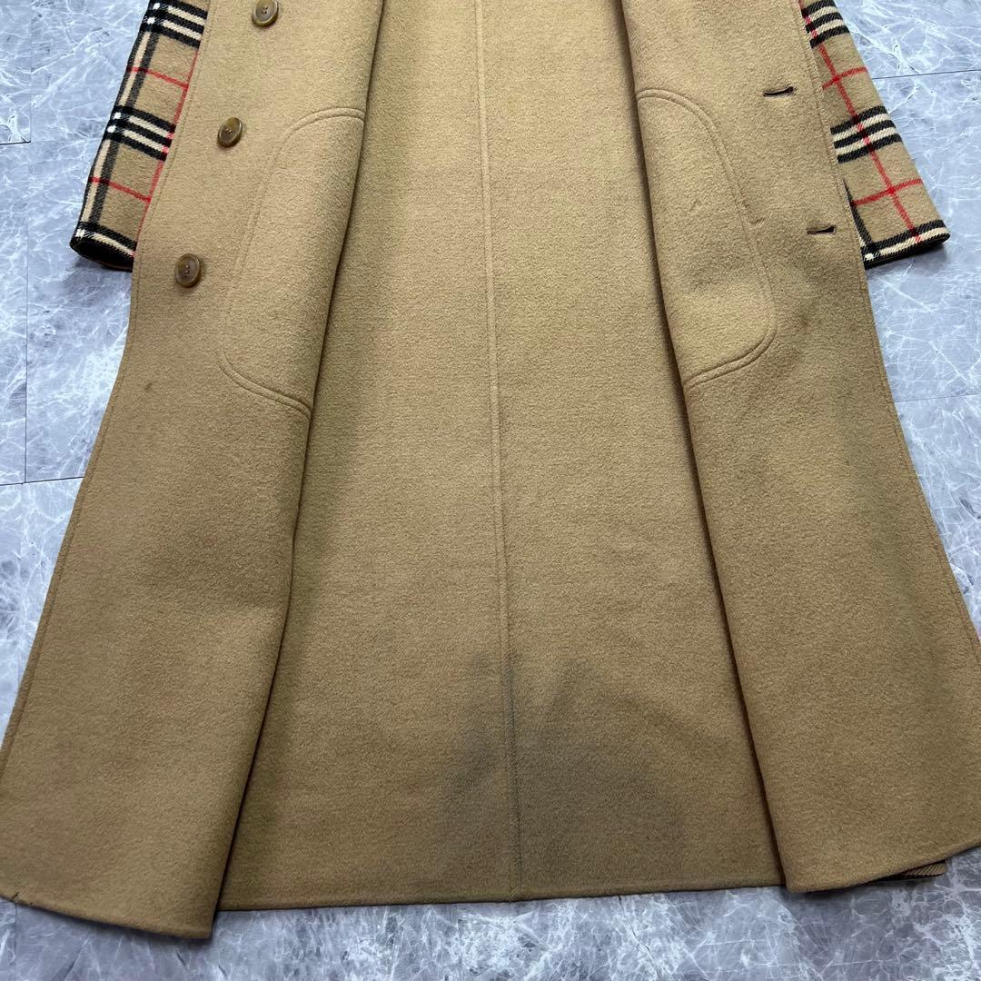 バーバリー♡リバーシブル　ロングコート　ノバチェック　ダブルフェイス　ベージュ