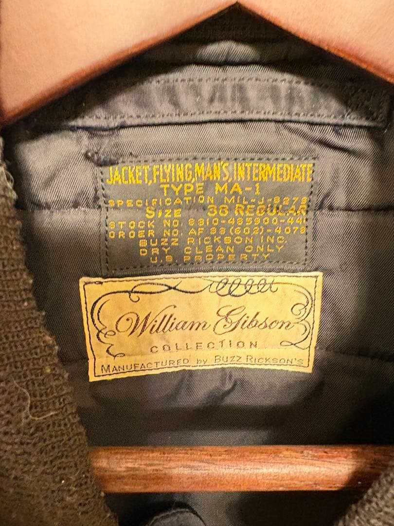 も*り様 Buzz Rickson'sウィリアムギブソンBLACK MA-1