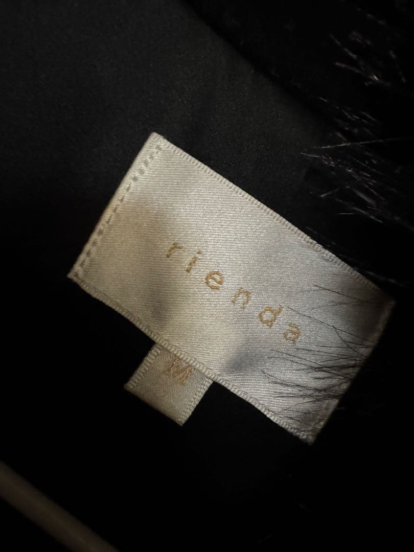 rienda ウールMIXクラッシィドレスコート （BLK）