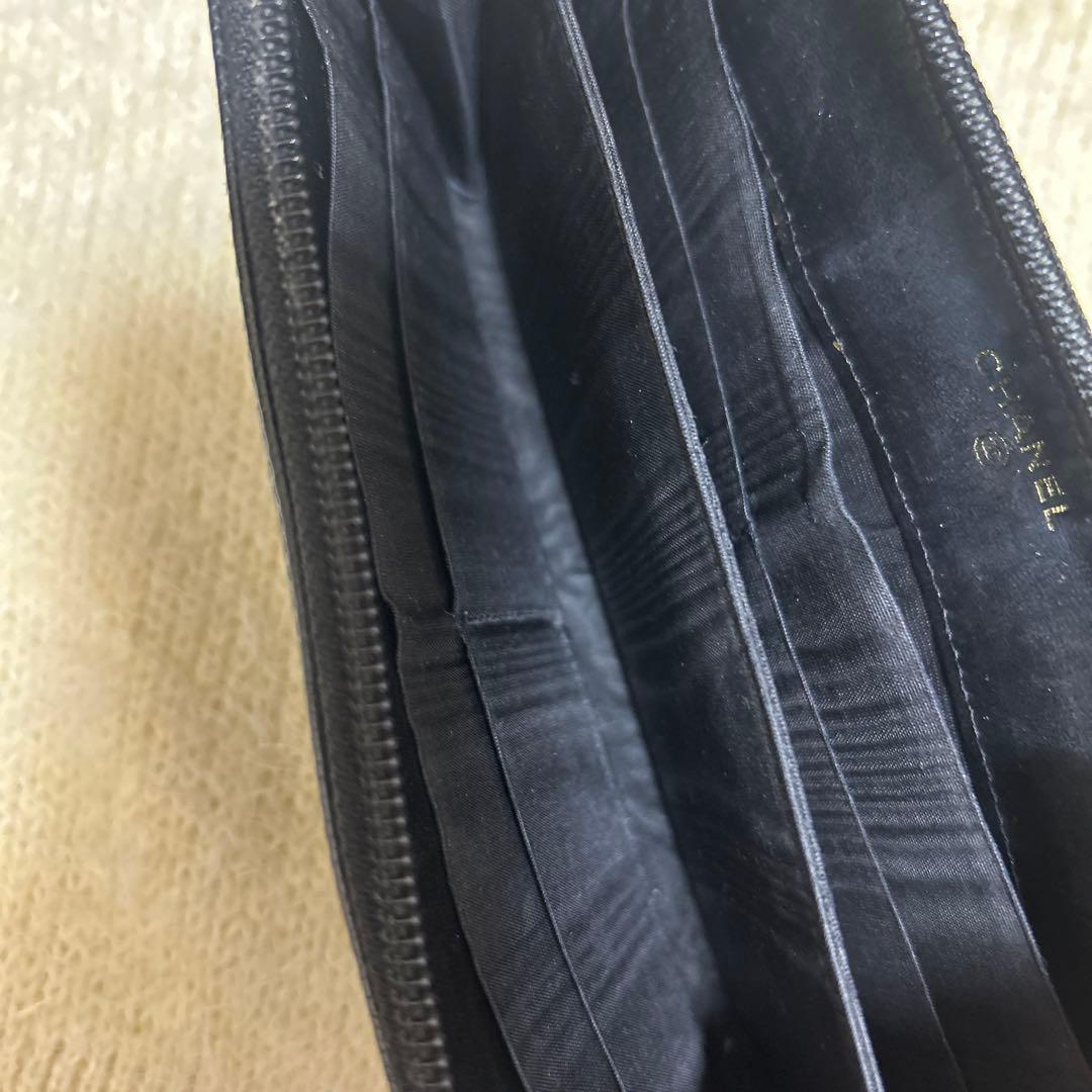 takashi CHANEL ブラックレザー 長財布