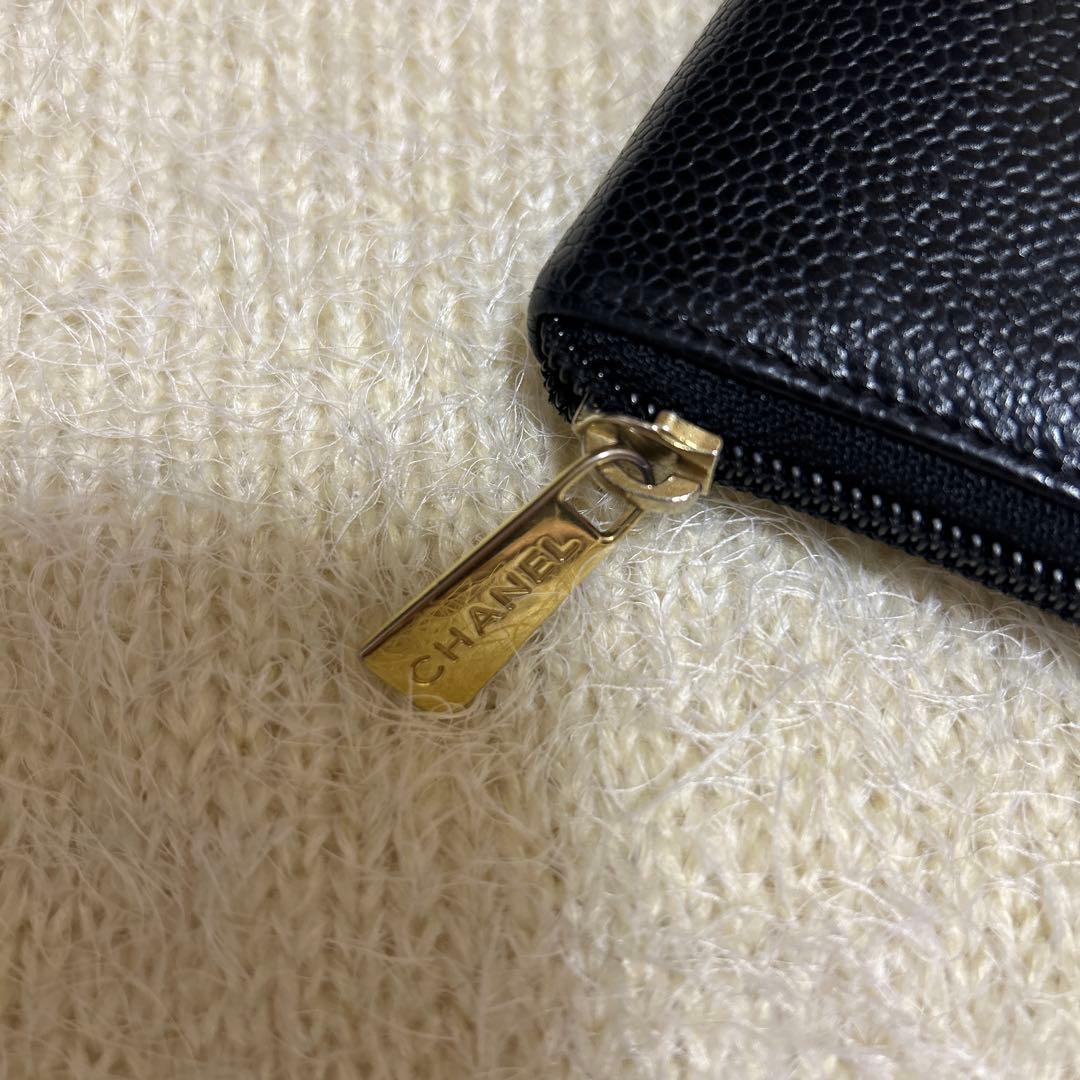 takashi CHANEL ブラックレザー 長財布
