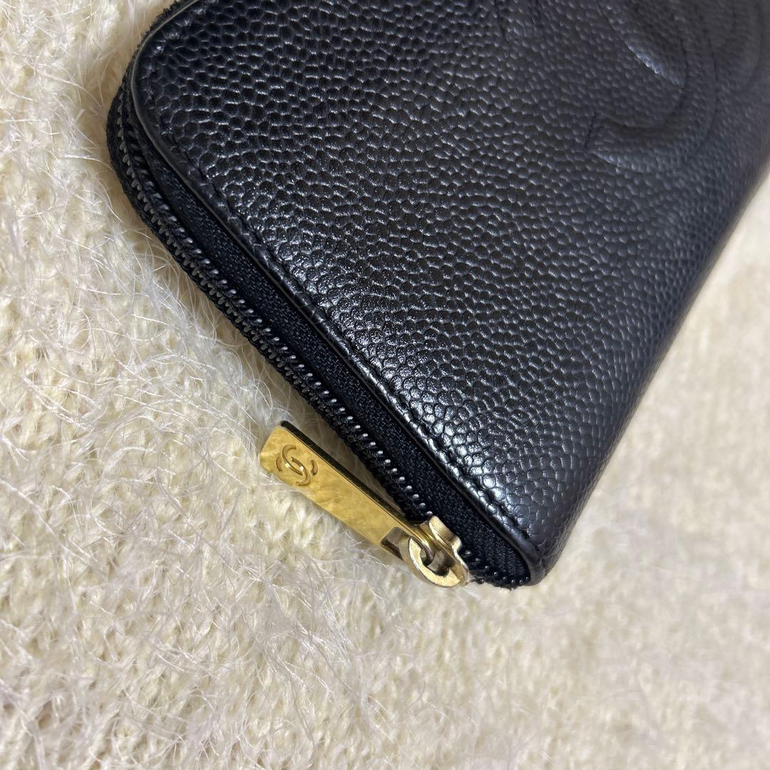 takashi CHANEL ブラックレザー 長財布