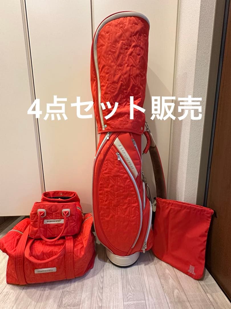 LANVIN SPORT キャディバッグ レッド セット