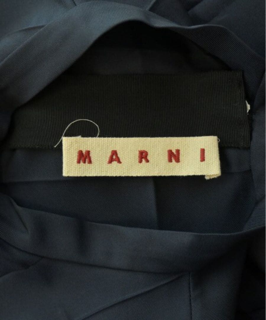 【セール】MARNI マルニ ノースリーブ ひざ下丈 ワンピース ネイビー XS