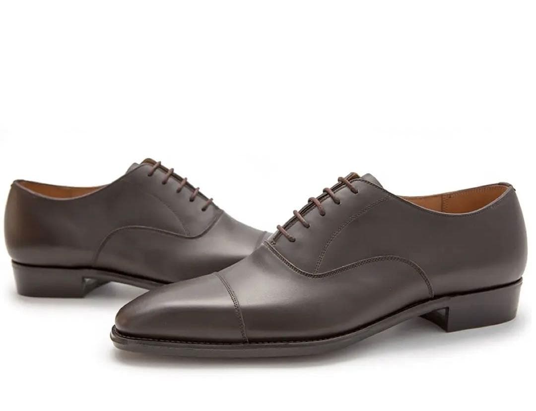 【新品未使用】55%off大塚製靴 内羽根ストレートチップ ダークブラウン