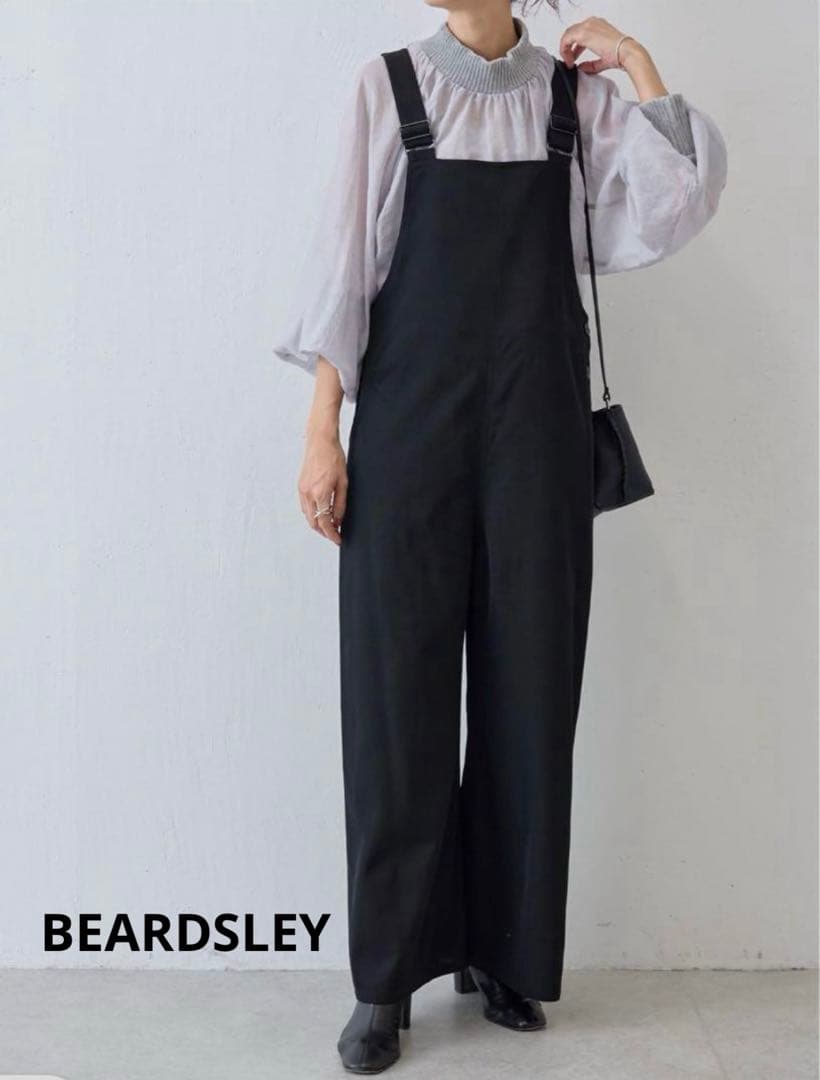 美品✨️BEARDSLEY サイドボタン サロペット ブラック