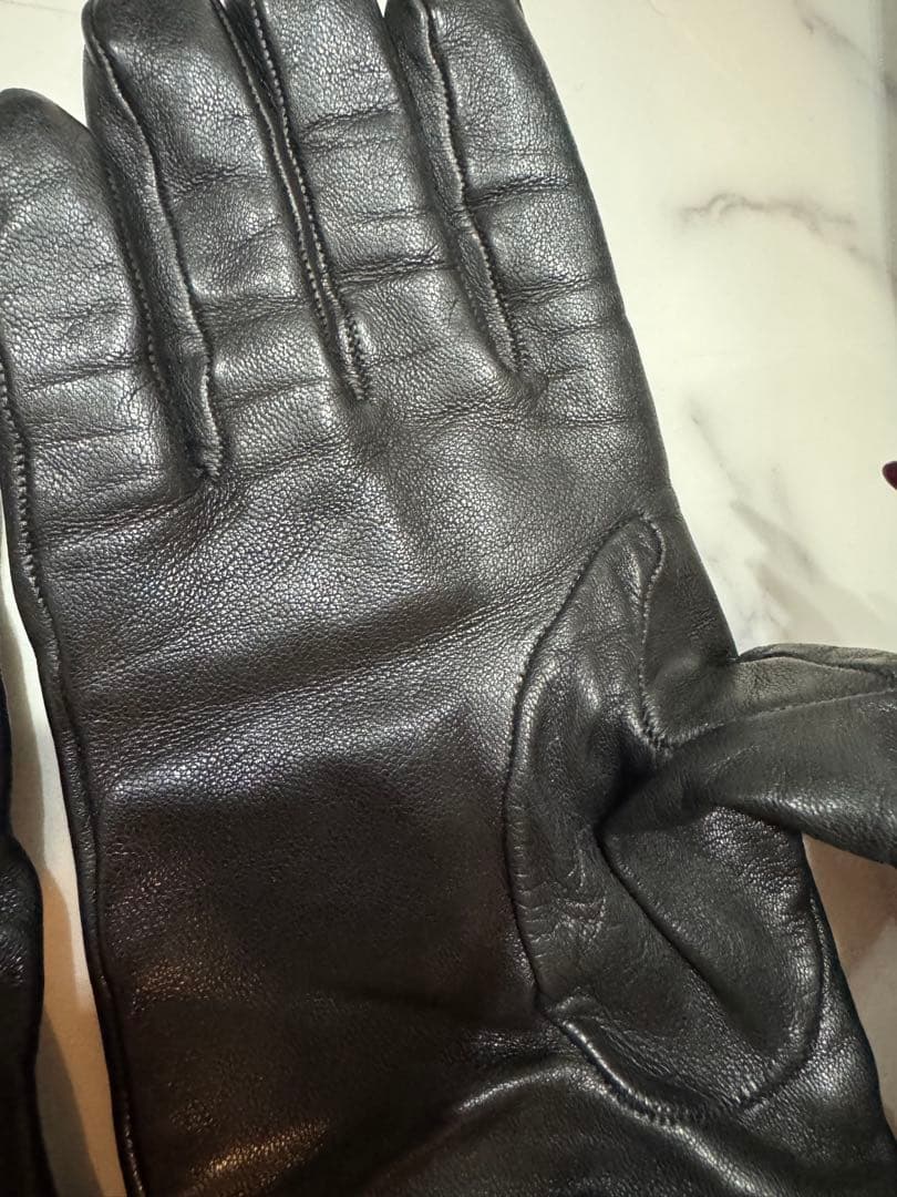 超美品！GUCCI ブラックレザー手袋 7.5 保存袋付き