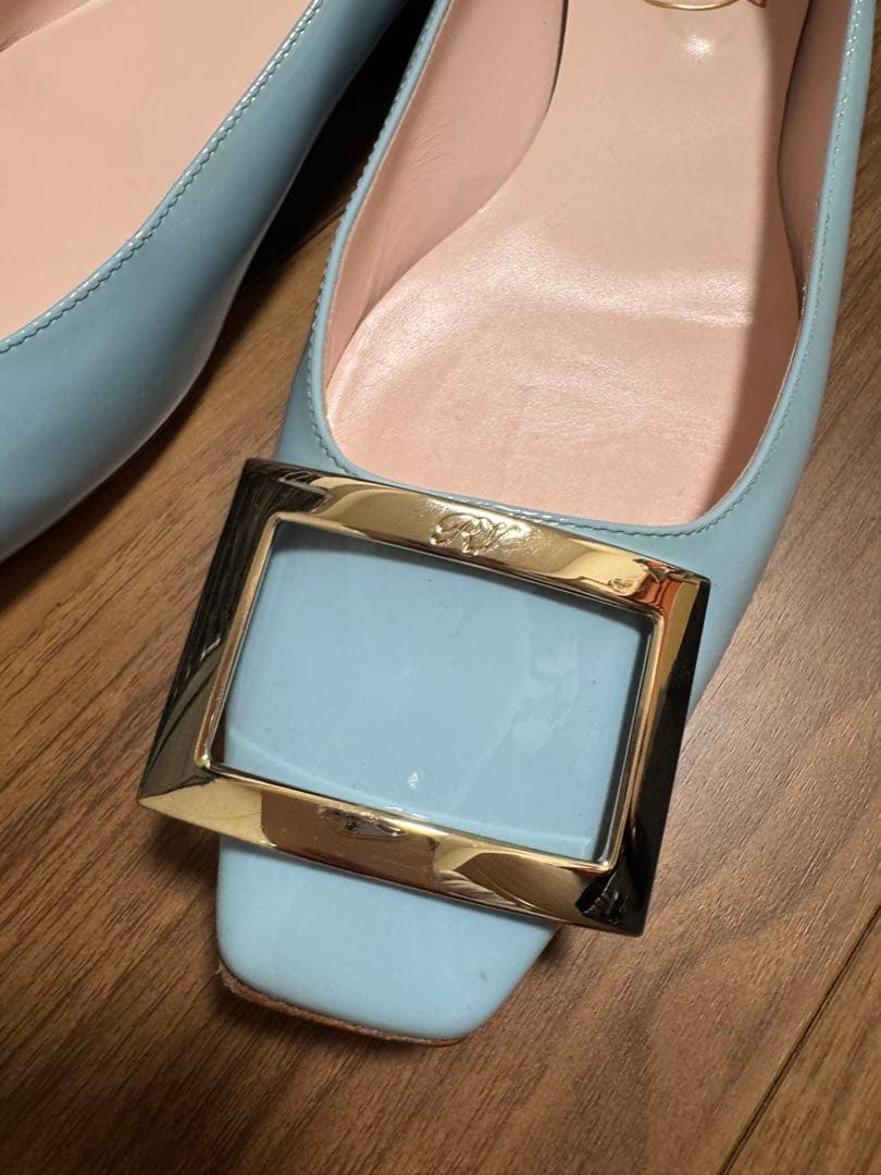 美品＊ロジェヴィヴィエ フラットシューズ　パステルブルー