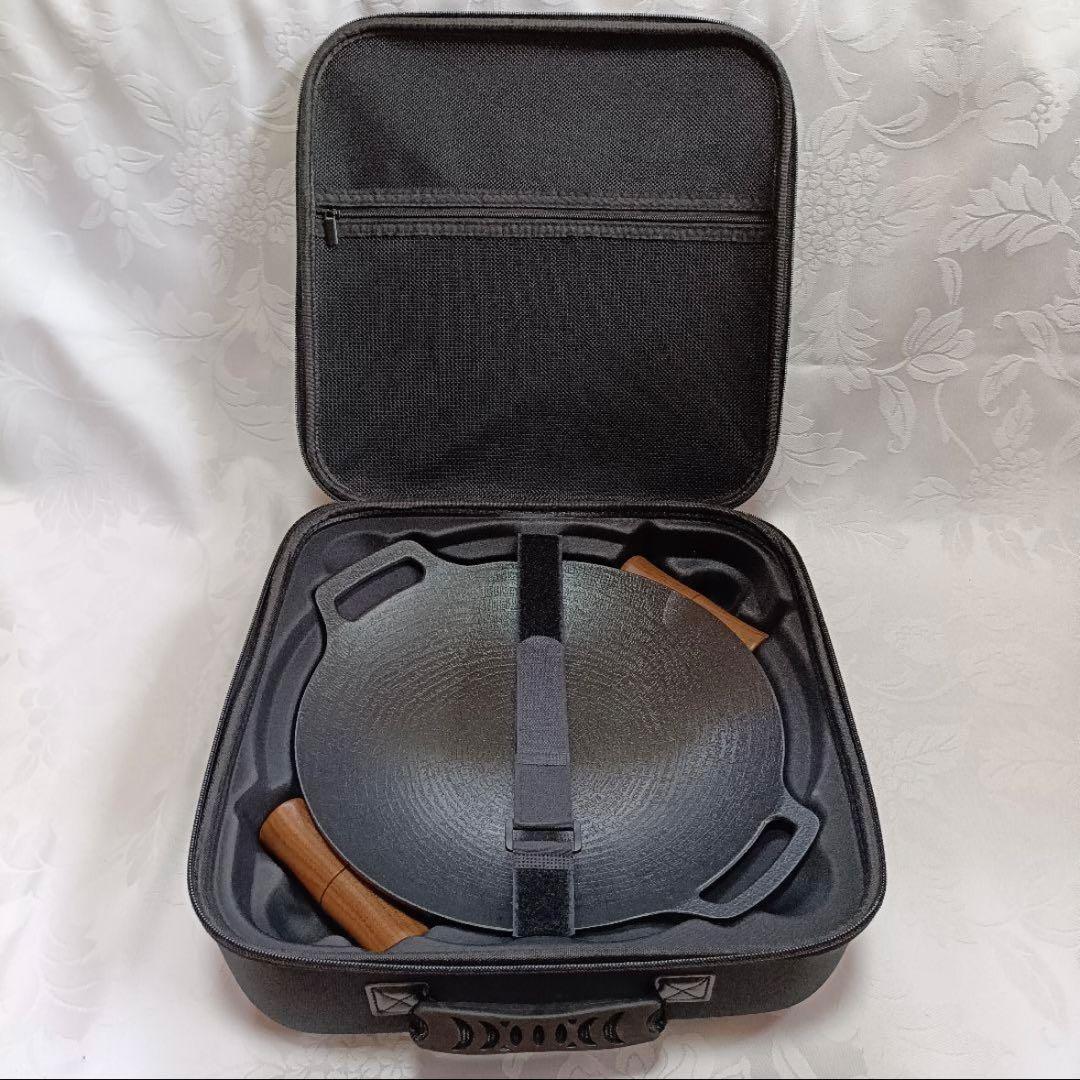 JHQ 正規品 マルチグリドル 29cm 深型 取っ手 鍋敷き 収納ケース付き